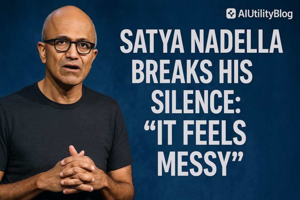 🎙️ Satya Nadella Breaks His Silence: “It Feels Messy”