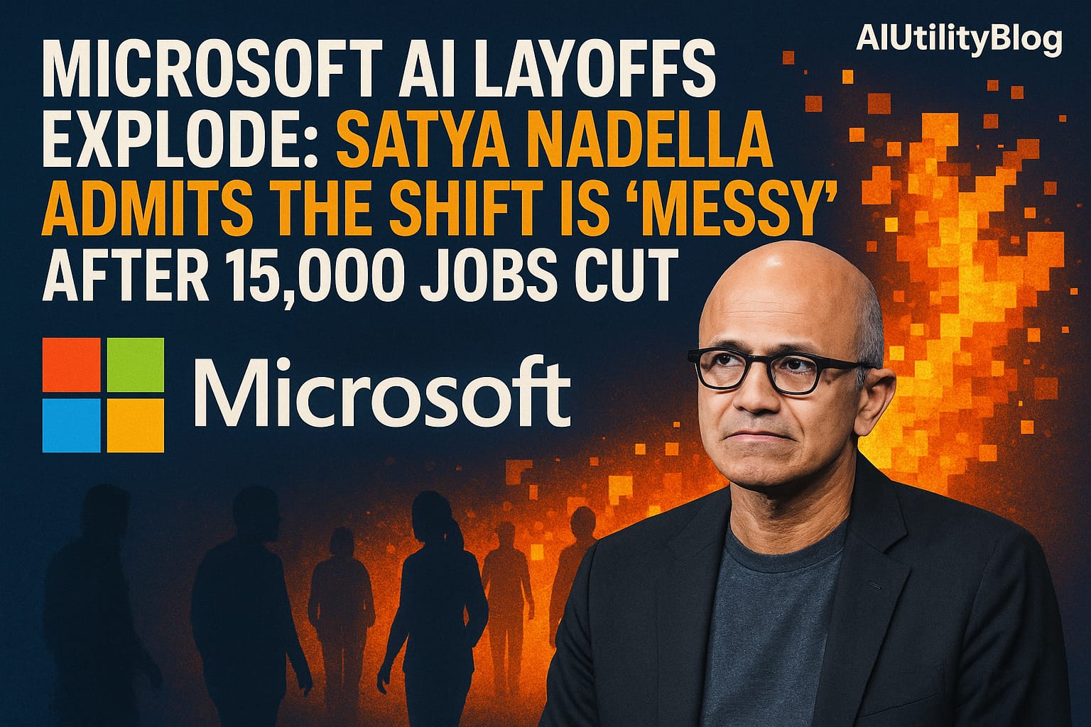 Microsoft AI Layoffs Explode: Satya Nadella Admits the Shift Is ‘Messy’ After 15,000 Jobs Cut
