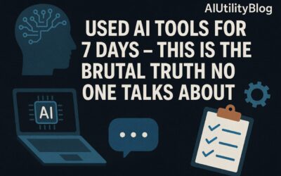 Used AI Tools for 7 Days — This Is the Brutal Truth No One Talks About