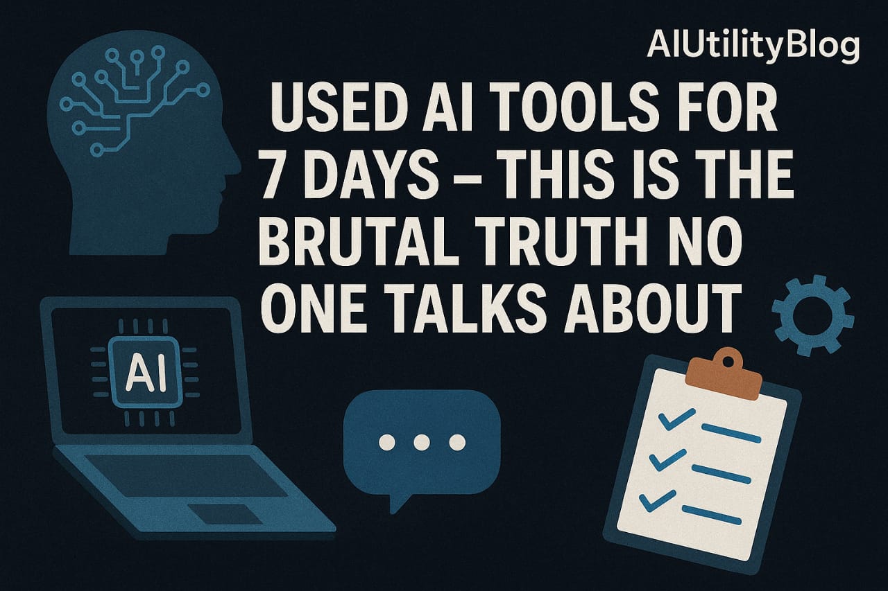 Used AI Tools for 7 Days — This Is the Brutal Truth No One Talks About